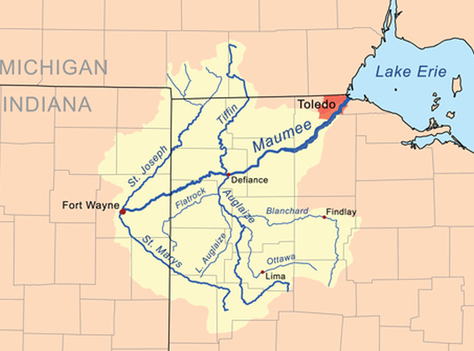 Maumee river map